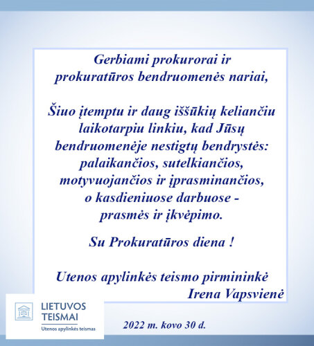 Sveikinimas su prokuratūros diena !