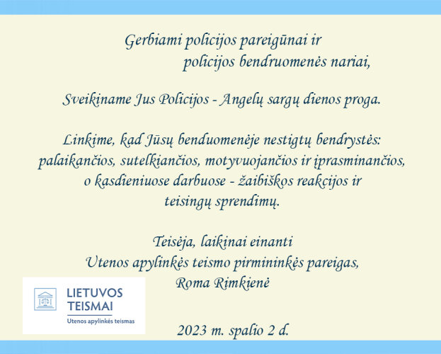 Sveikinimas Angelų sargų dienos proga!