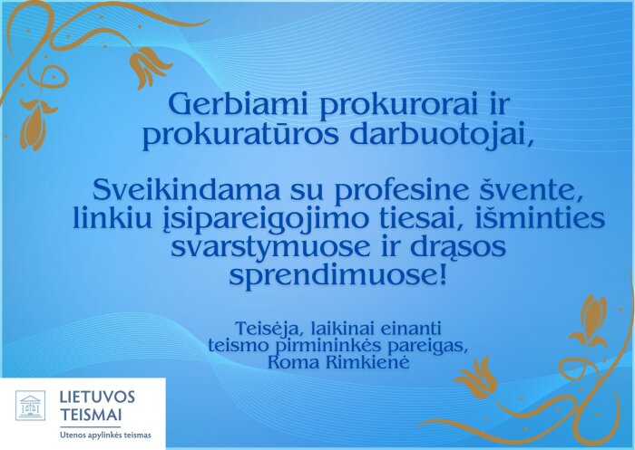 Sveikinimas su prokuratūros diena !