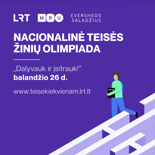 Devintoji Nacionalinė teisės žinių olimpiada skiriama demokratijai ir jaunimo dalyvavimui sprendimų priėmime