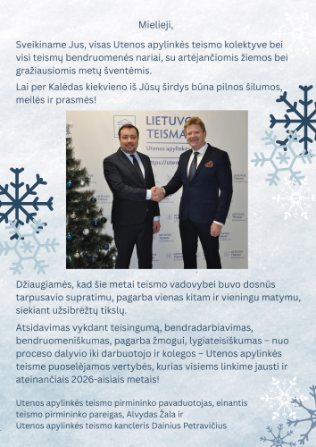Jaukių šv. Kalėdų ir džiaugsmingų Naujųjų metų!