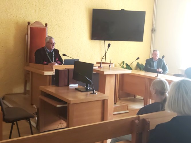 Utenos apylinkės teismo Zarasų rūmuose lankėsi Zarasų Pauliaus Širvio progimnazijos moksleiviai